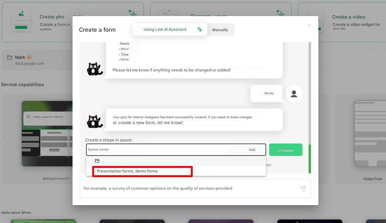Create forms with AI assistant | QForm